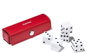 Supreme Leather Dice Set Red