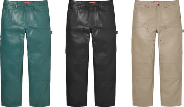 Supreme Leather Double Knee Pant - Product Image