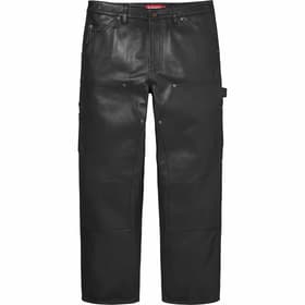 Supreme Leather Double Knee Pant Black