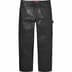 Supreme Leather Double Knee Pant - Black (front)