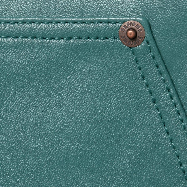 Supreme Leather Double Knee Pant - Dusty Teal (front)