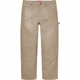 Supreme Leather Double Knee Pant Tan