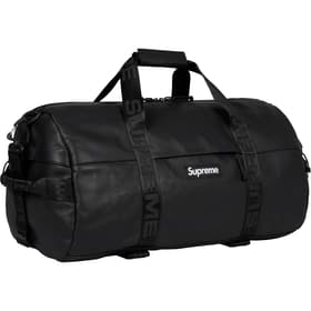 Supreme Leather Duffle Bag Black