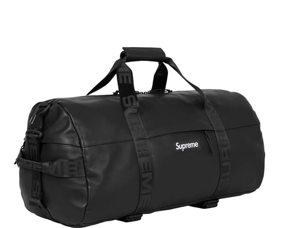 Supreme Leather Duffle Bag - Black (front)