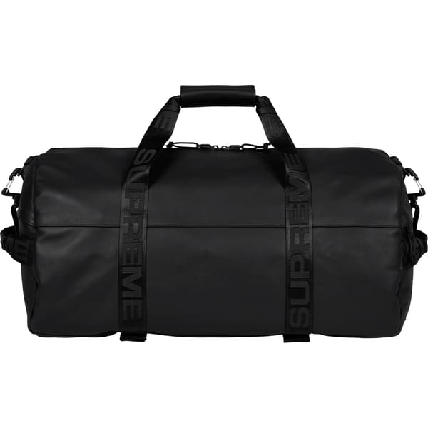 Supreme Leather Duffle Bag - Black (front)