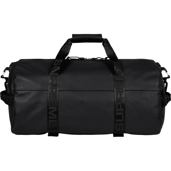 Supreme Leather Duffle Bag - Black (front)