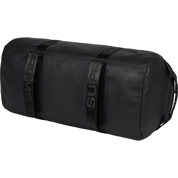 Supreme Leather Duffle Bag - Black (front)
