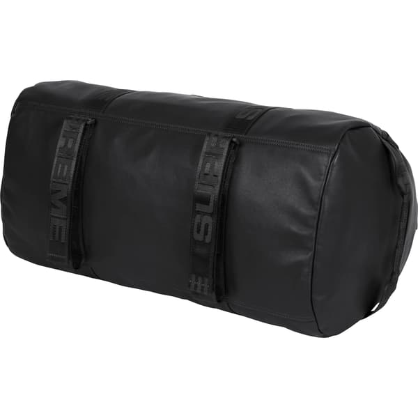 Supreme Leather Duffle Bag - Black (front)