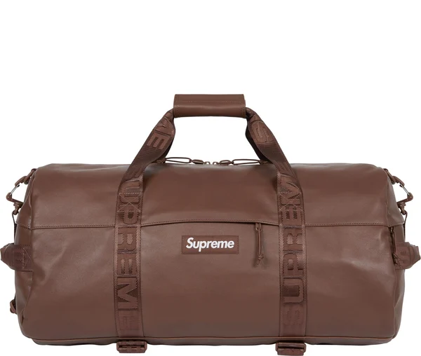 Supreme Leather Duffle Bag - Brown (front)