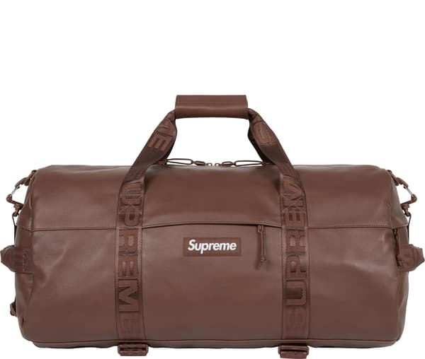 Supreme Leather Duffle Bag - Brown (front)