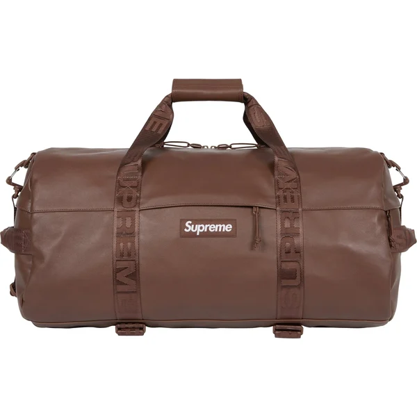 Supreme Leather Duffle Bag - Brown (front)
