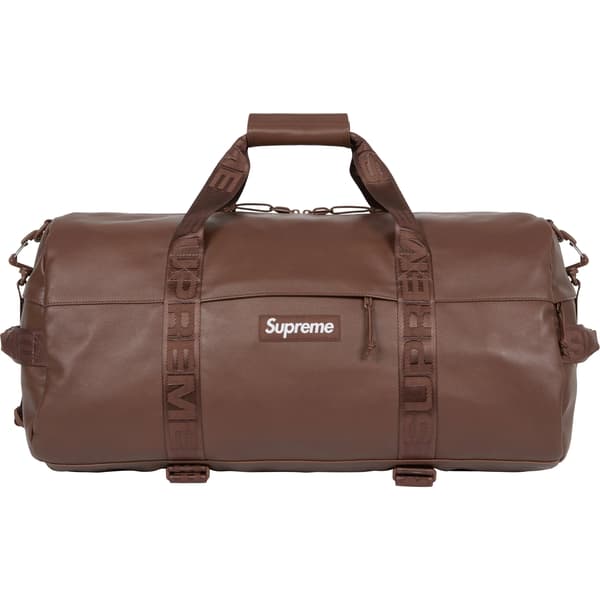 Supreme Leather Duffle Bag - Brown (front)