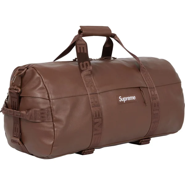 Supreme Leather Duffle Bag - Brown (front)