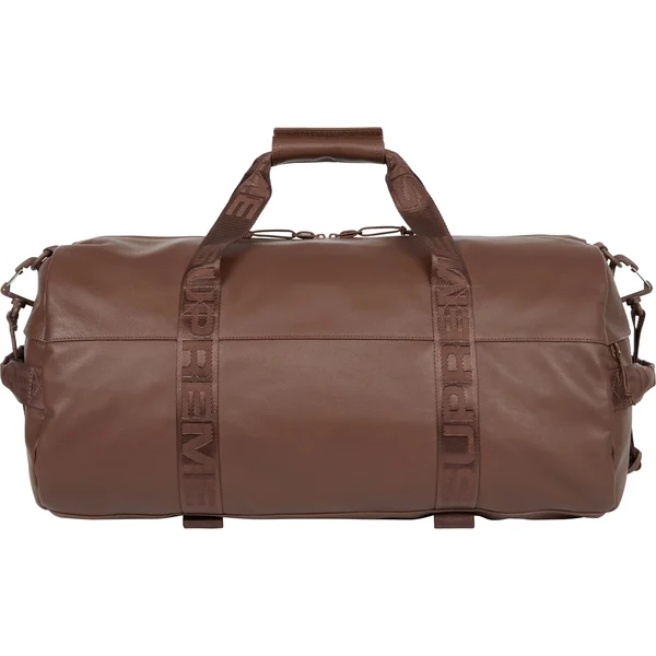 Supreme Leather Duffle Bag - Brown (front)