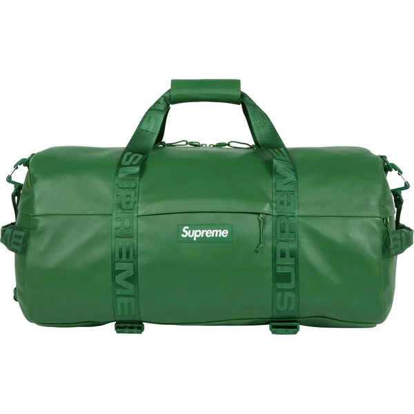 Supreme Leather Duffle Bag - Green (front)
