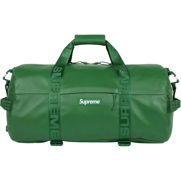 Supreme Leather Duffle Bag - Green (front)