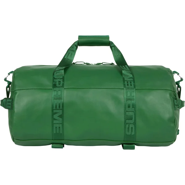 Supreme Leather Duffle Bag - Green (front)