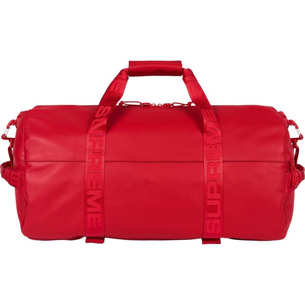 Supreme Leather Duffle Bag - Red (front)