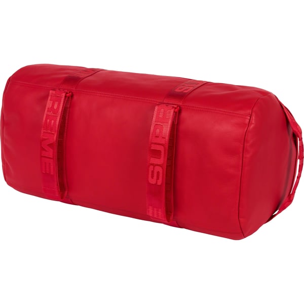 Supreme Leather Duffle Bag - Red (front)