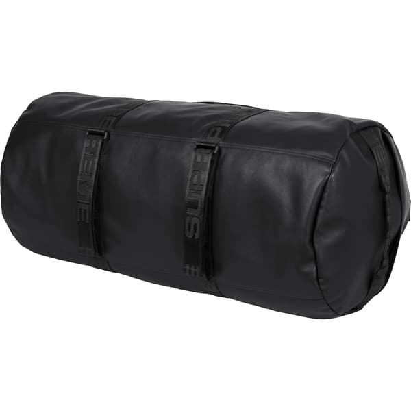 Supreme Leather Large Duffle Bag - Black (front)