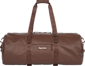 Supreme Leather Large Duffle Bag Brown