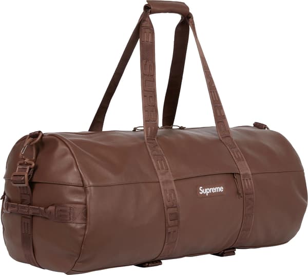 Supreme Leather Large Duffle Bag - Brown (front)