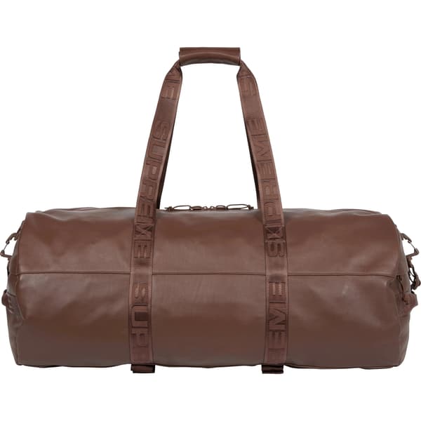 Supreme Leather Large Duffle Bag - Brown (front)