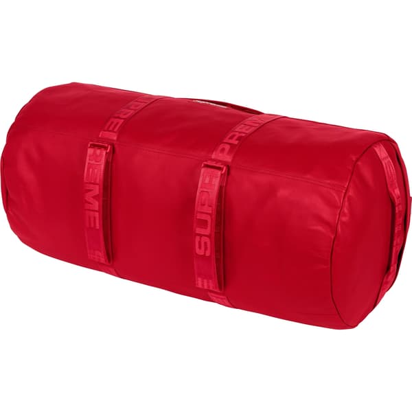 Supreme Leather Large Duffle Bag - Red (front)