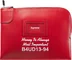Supreme Leather Money Bag - Red (front)