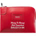 Supreme Leather Money Bag - Red (front)