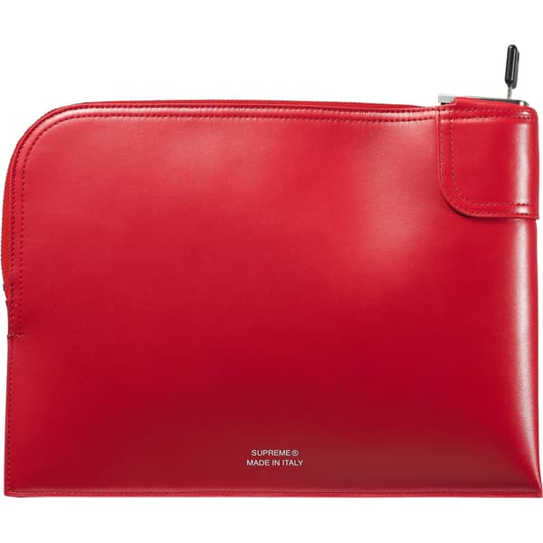 Supreme Leather Money Bag - Red (front)