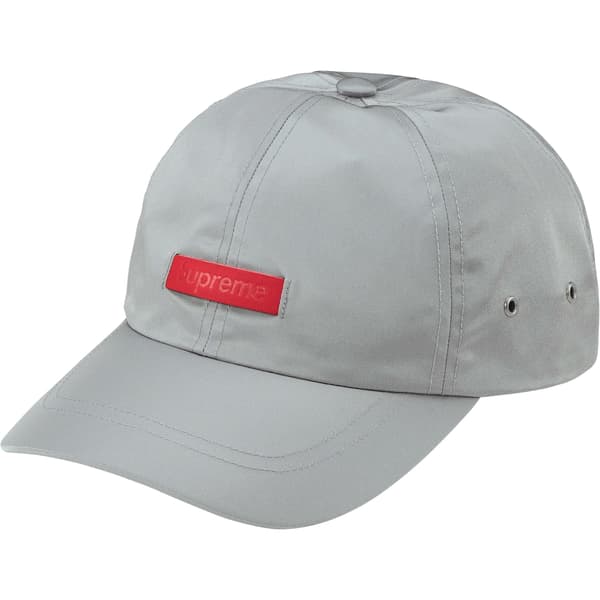 Supreme Leather Patch 6-Panel - Grey (front)