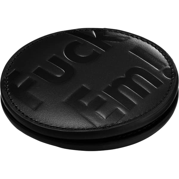 Supreme Leather Pocket Mirror - Black (front)