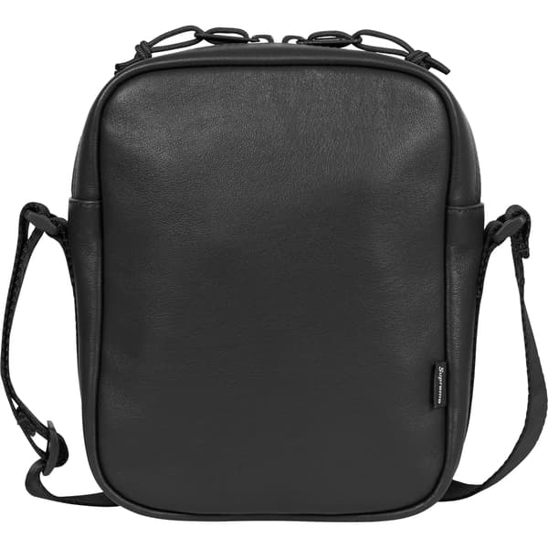 Supreme Leather Shoulder Bag - Black (front)