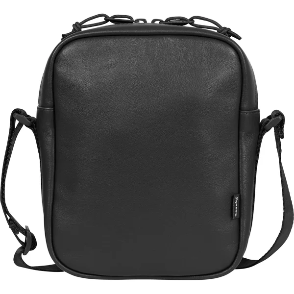 Supreme Leather Shoulder Bag - Black (front)