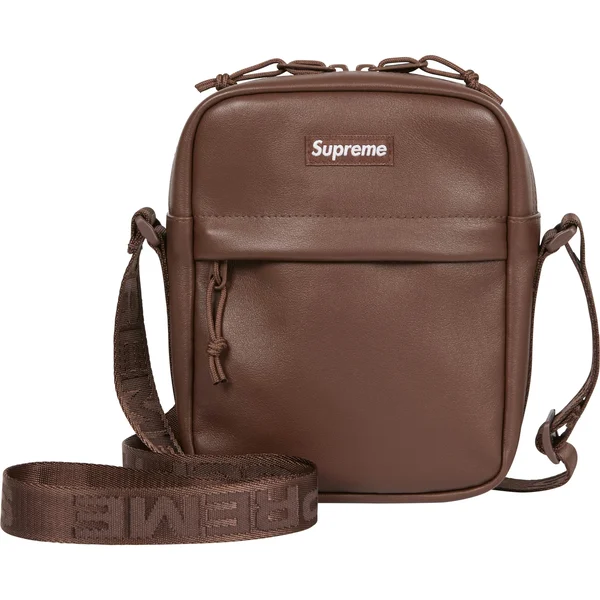 Supreme Leather Shoulder Bag - Brown (front)