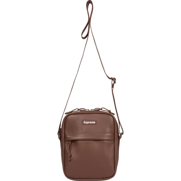 Supreme Leather Shoulder Bag - Brown (front)