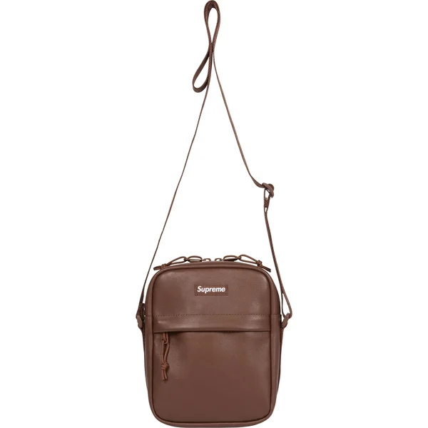 Supreme Leather Shoulder Bag - Brown (front)