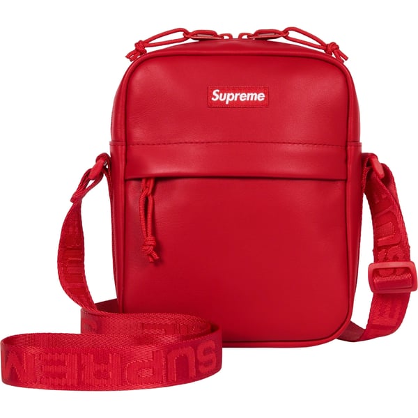 Supreme Leather Shoulder Bag - Red (front)