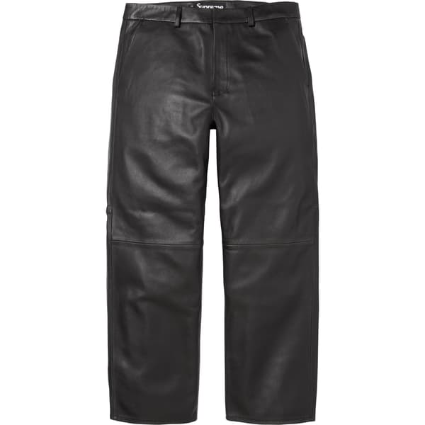 Supreme Leather Trouser - Black (front)