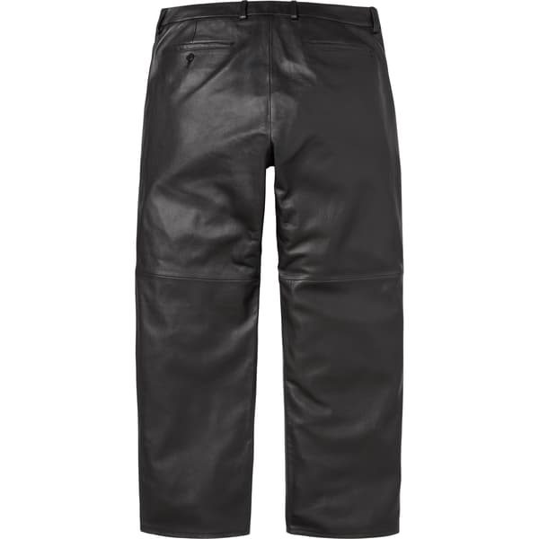 Supreme Leather Trouser - Black (front)