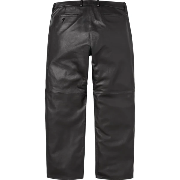 Supreme Leather Trouser - Black (front)
