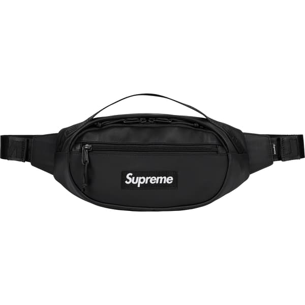Supreme Leather Waist Bag - Black (front)