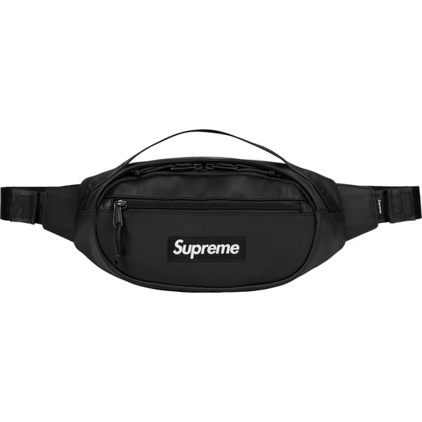 Supreme Leather Waist Bag - Black (front)