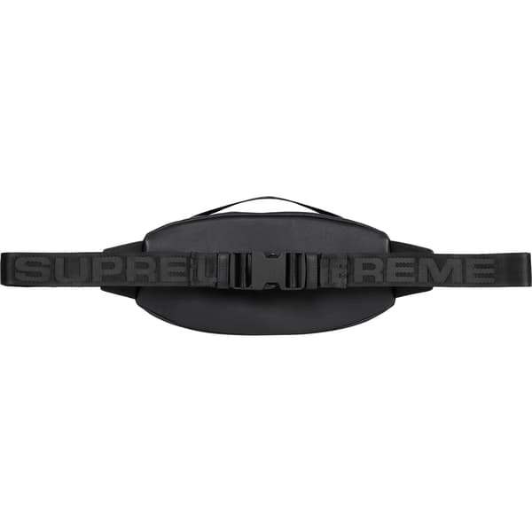 Supreme Leather Waist Bag - Black (front)