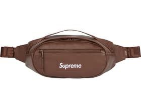 Supreme Leather Waist Bag Brown