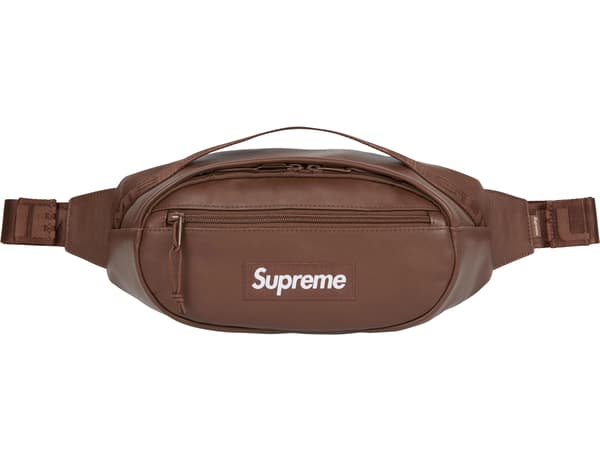 Supreme Leather Waist Bag - Brown (front)