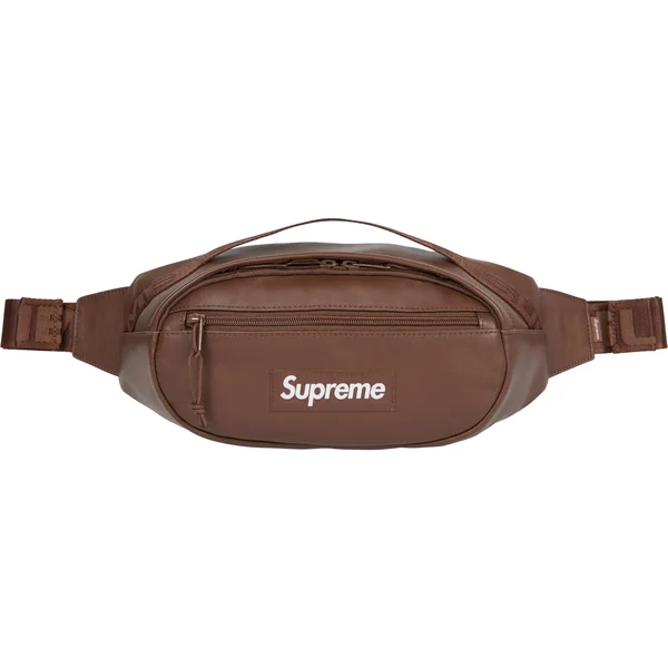 Supreme Leather Waist Bag - Brown (front)