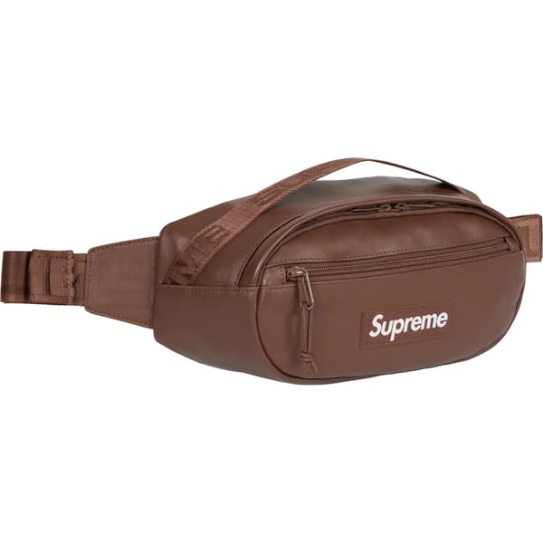 Supreme Leather Waist Bag - Brown (front)