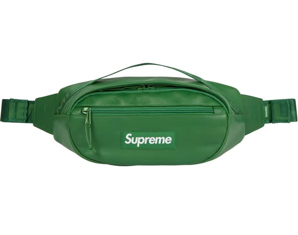 Supreme Leather Waist Bag - Green (front)